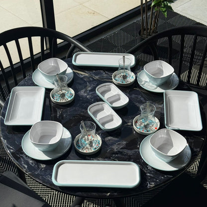 14PCS- Elegant Melamine Breakfast Serving Set