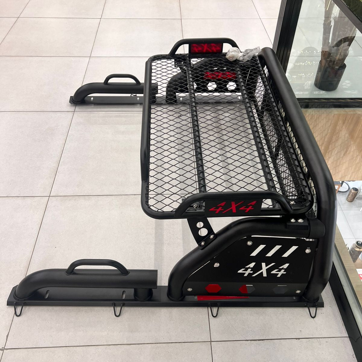 Heavy-Duty 4x4 Off-Road Cargo Carrier Rack with Raised Protective Rail