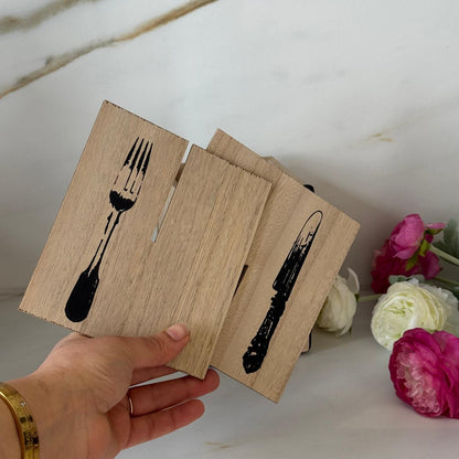 Wooden Cutlery Organizer – Utensil Holder