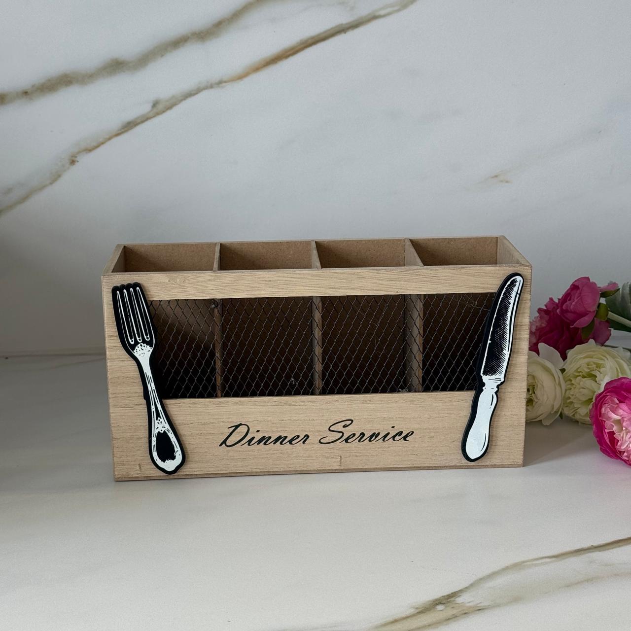 Wooden Cutlery Organizer – Utensil Holder