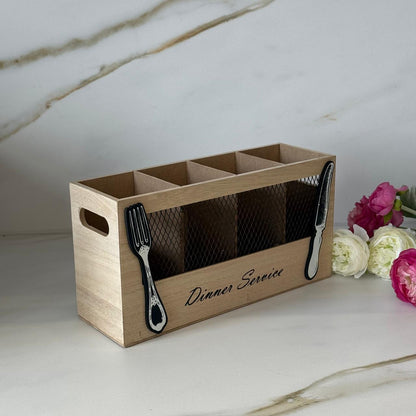 Wooden Cutlery Organizer – Utensil Holder