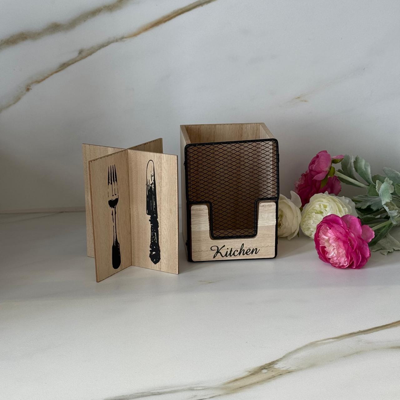 Wooden Cutlery Organizer – Utensil Holder