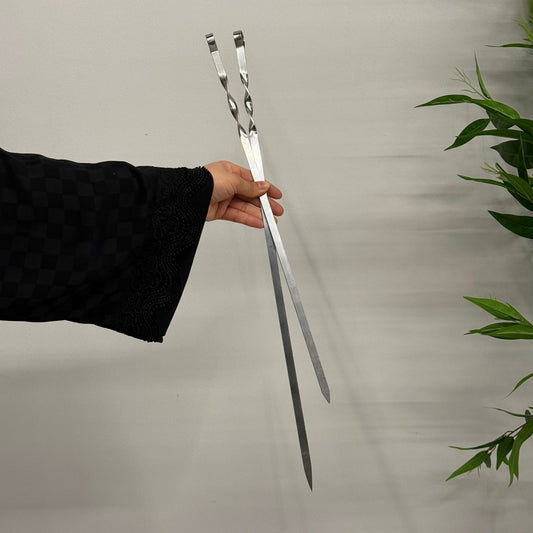 Silver Stainless Steel Barbecue Skewer