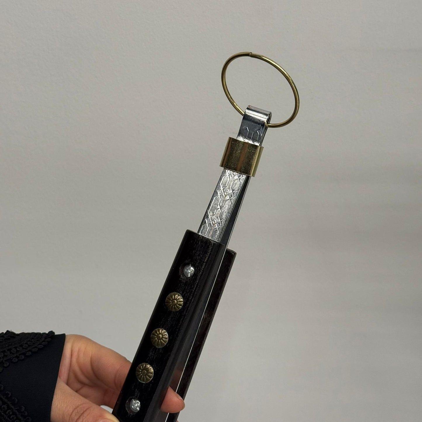 Premium Stainless Steel BBQ Fire Poker with Wooden Handle