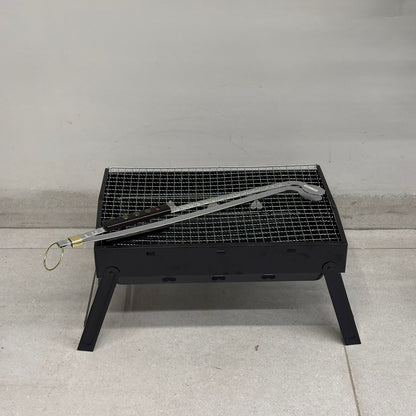 Premium Stainless Steel BBQ Fire Poker with Wooden Handle