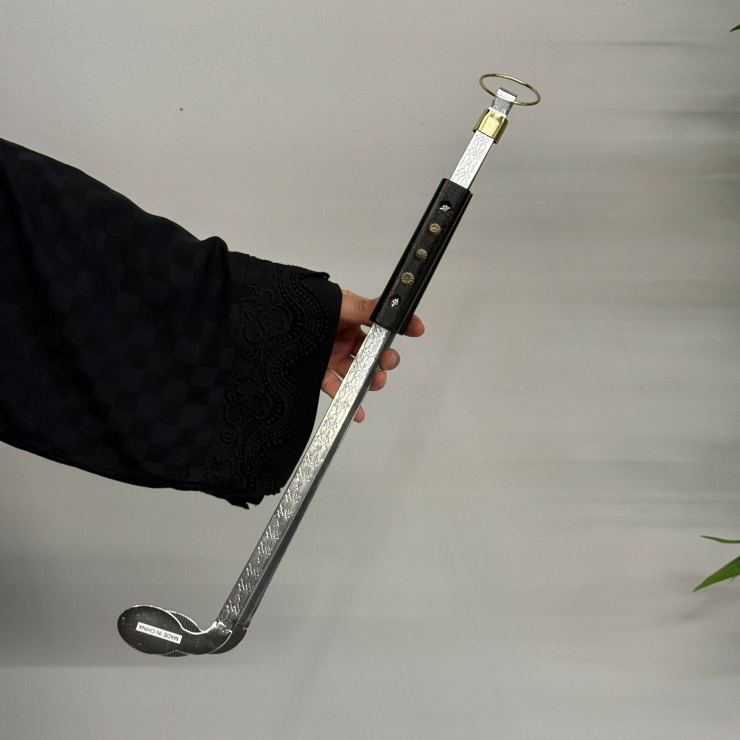 Premium Stainless Steel BBQ Fire Poker with Wooden Handle