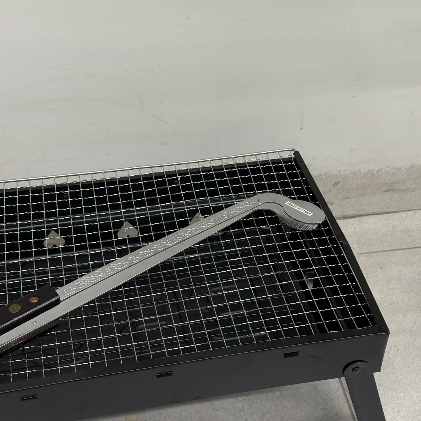 Premium Stainless Steel BBQ Fire Poker with Wooden Handle