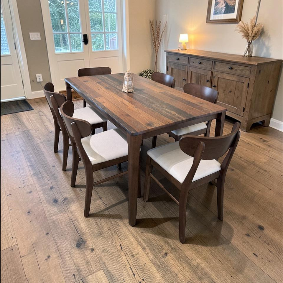 ADRIAN Old Style Table & IYAN Modern Chair Luxury Dining Set