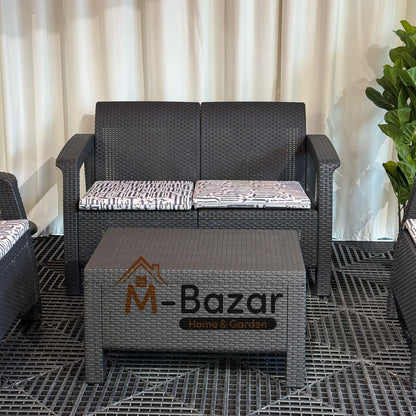 سێتی نوێی دانیشتنی باخچە - ڕەش و سەرینی ڕازاوە