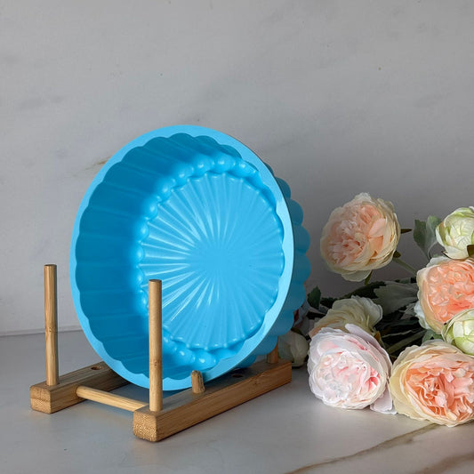 Colorful Silicone Baking Mold – Round Fluted Cake & Dessert Mold