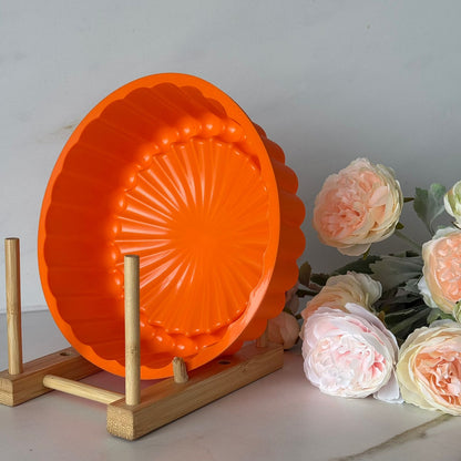 Colorful Silicone Baking Mold – Round Fluted Cake & Dessert Mold