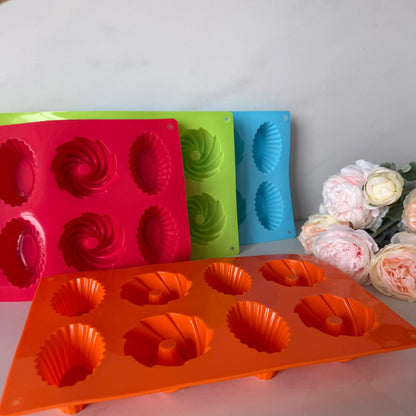 Colorful Silicone Mini Cake & Chocolate Molds (Multi-Shapes)