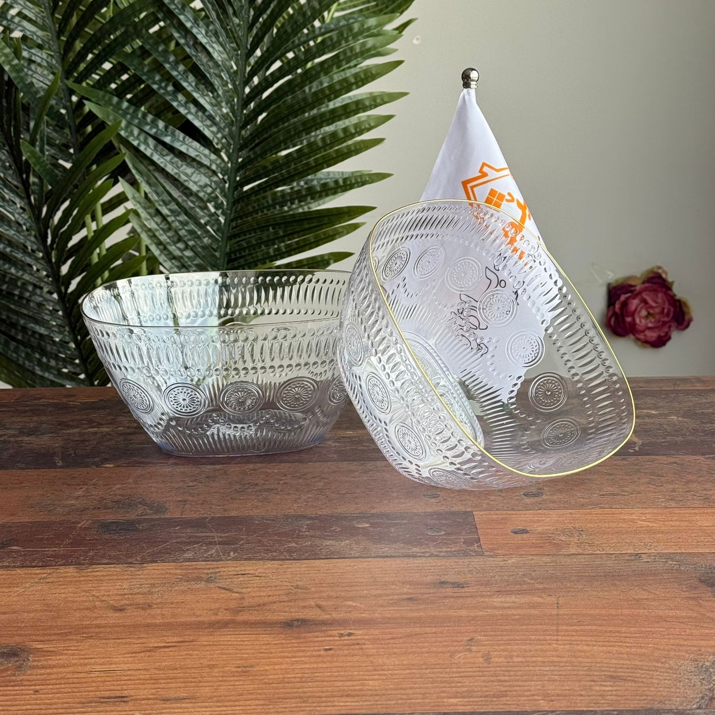 Clear Modern Serving & Storage Bowl