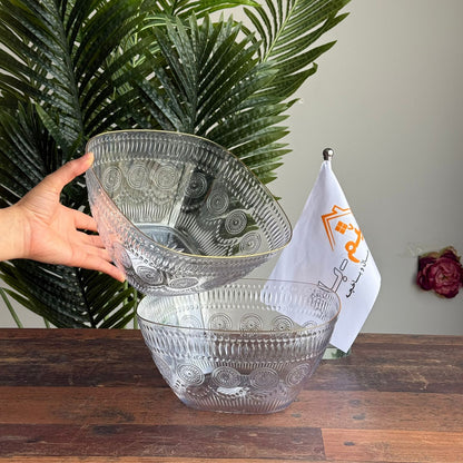 Clear Modern Serving & Storage Bowl