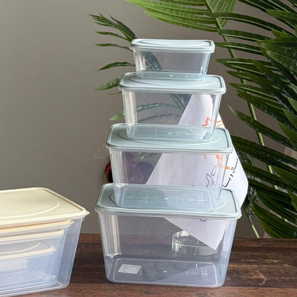Transparent Kitchen Storage Container Set – 4PCS with Airtight Lids