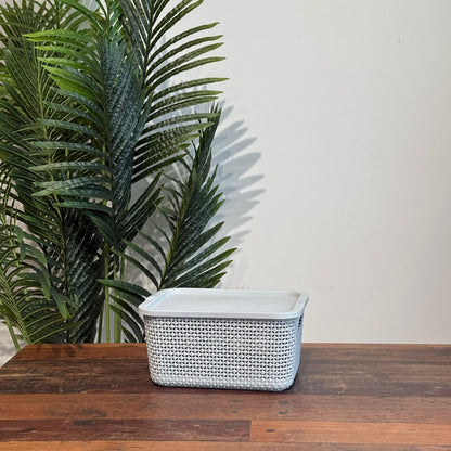 Durable Multi-Purpose Storage Basket With Cover