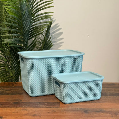 Durable Multi-Purpose Storage Basket With Cover