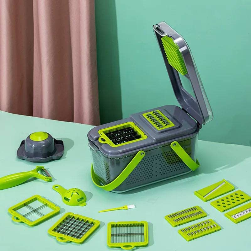 Multi-Function Vegetable Grater & Slicer Set – 22 PCS