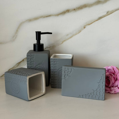 Luxury Ceramic Bathroom Accessories Set – 4PCS