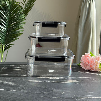 Multi-Purpose Storage Container Set with Locking Lids
