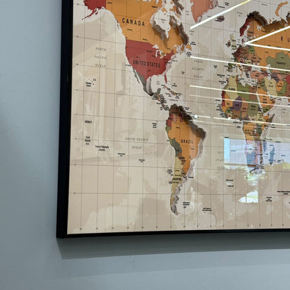 Vintage Style World Map Wall Art