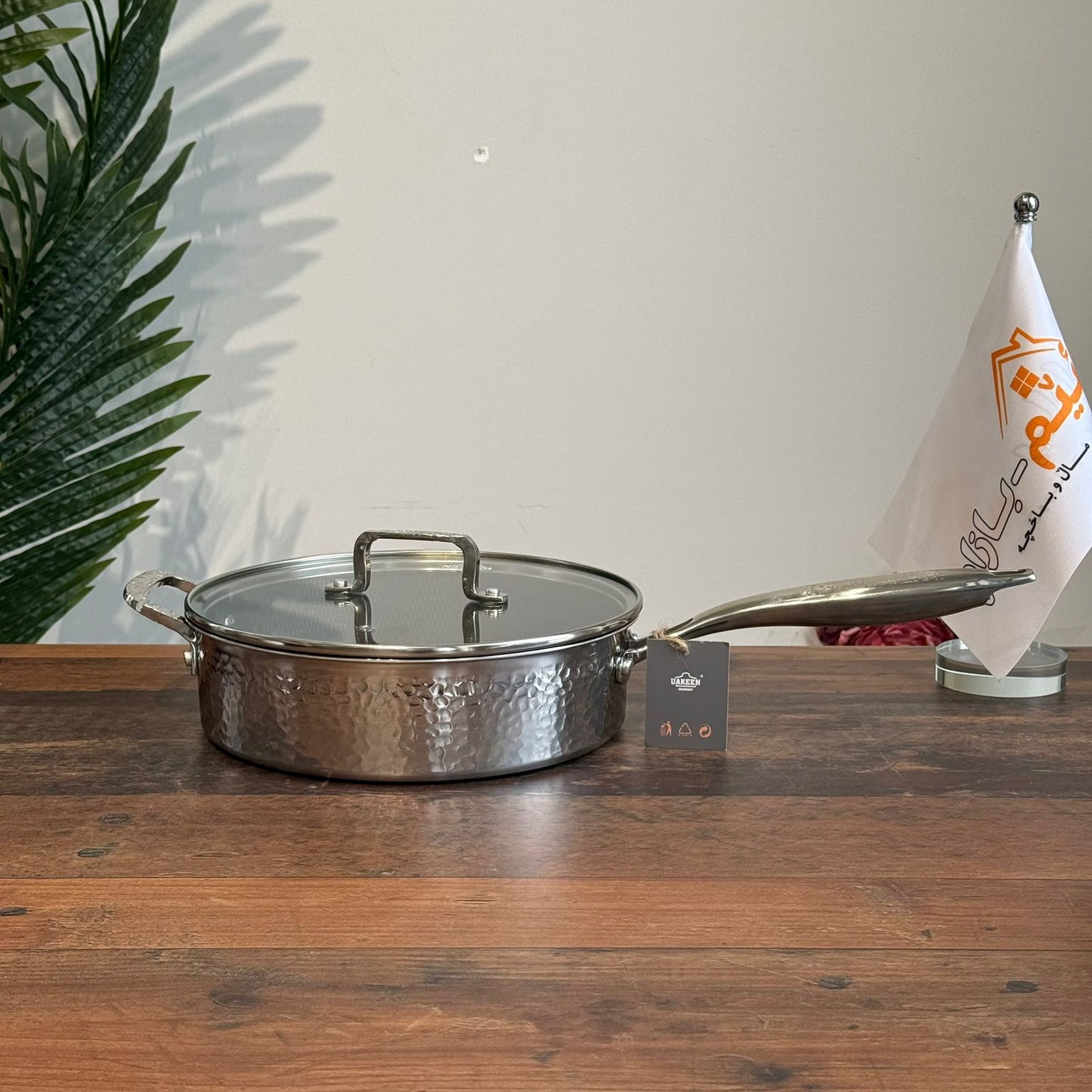 Luxury Hammered Stainless Steel Cookware Set with Frying Pan