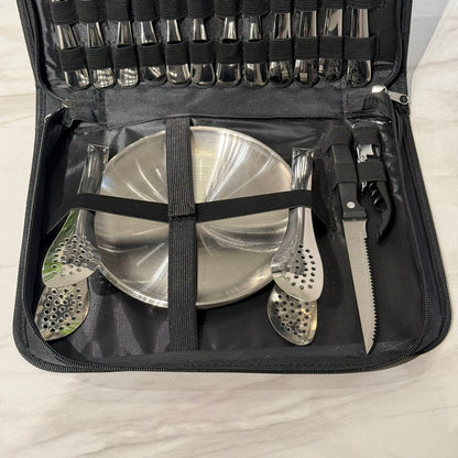 Luxury Gold Stainless Steel Cutlery Set with Portable Storage Case