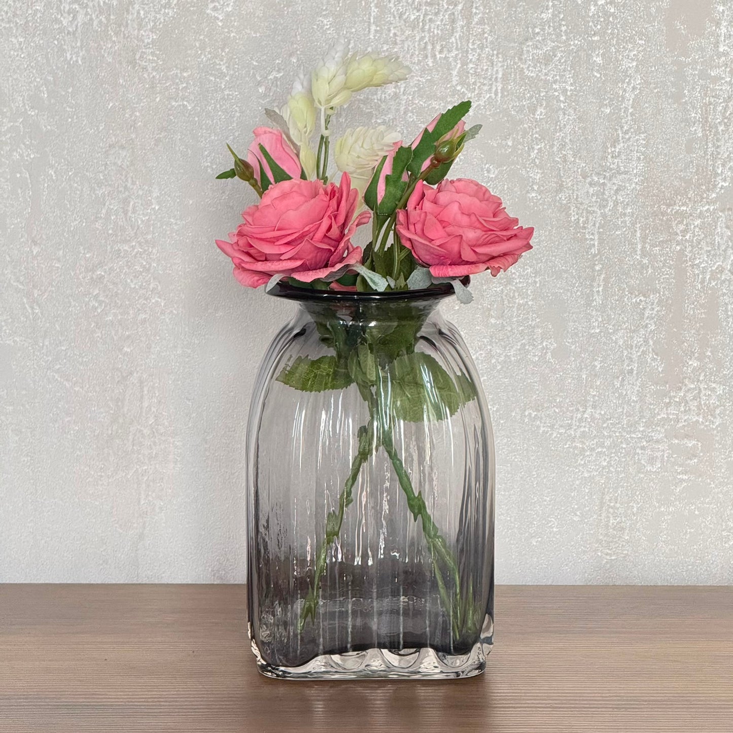 Decorative Smoky Black Glass Vase