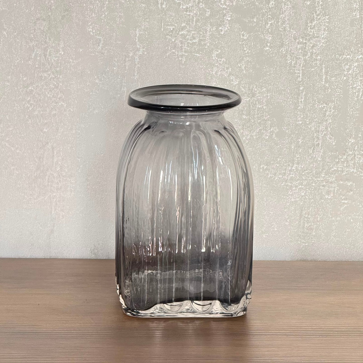 Decorative Smoky Black Glass Vase