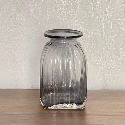 Decorative Smoky Black Glass Vase