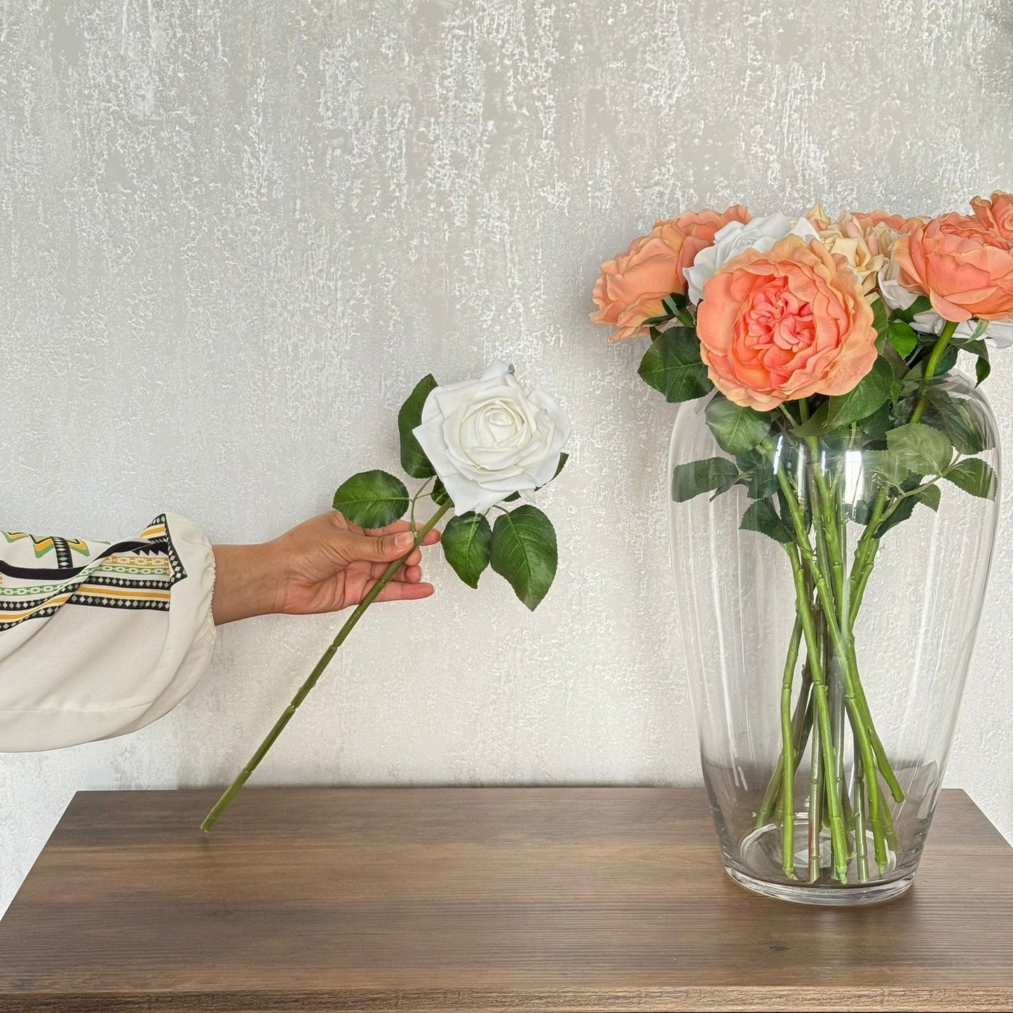 Artificial Rose Flower – Real Touch Decorative Flowers