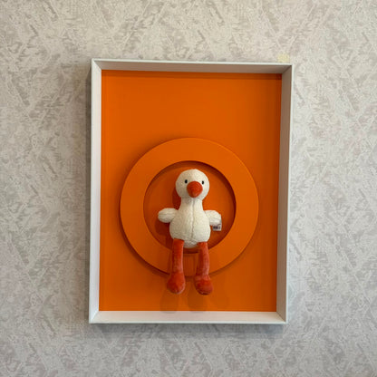 Modern Kids' Wall Art with Removable Plush Toy Holder