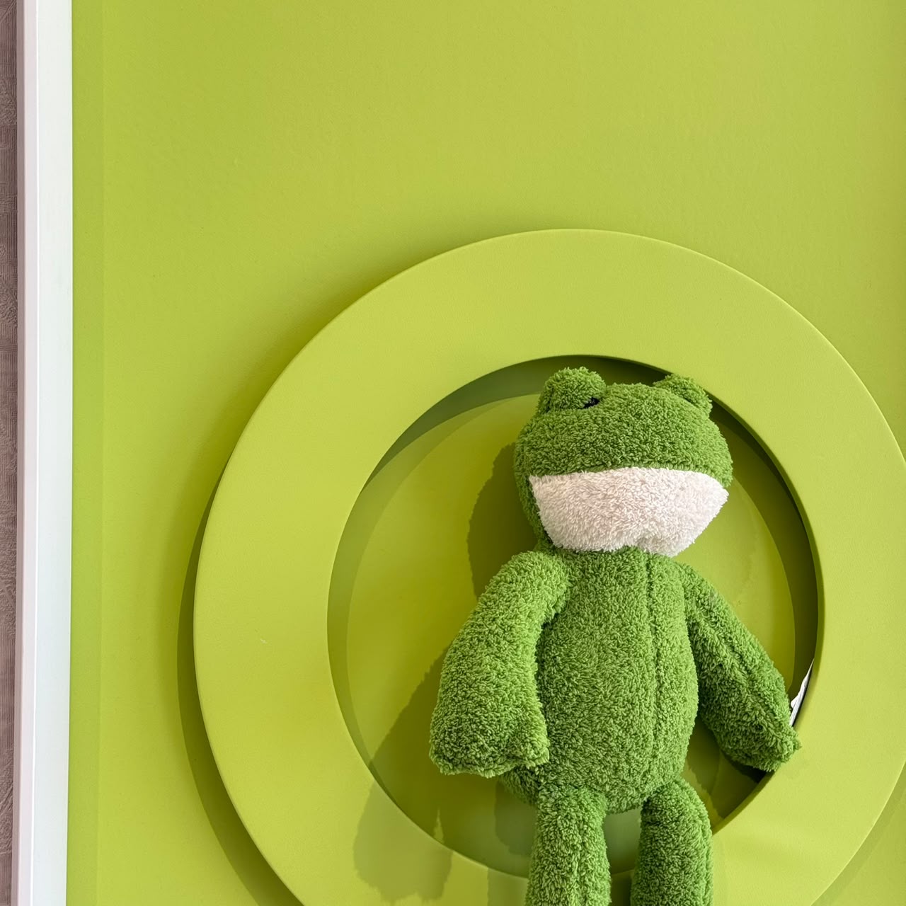 Modern Kids' Wall Art with Removable Plush Toy Holder