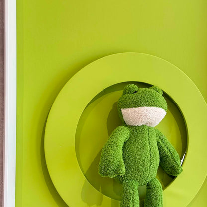 Modern Kids' Wall Art with Removable Plush Toy Holder