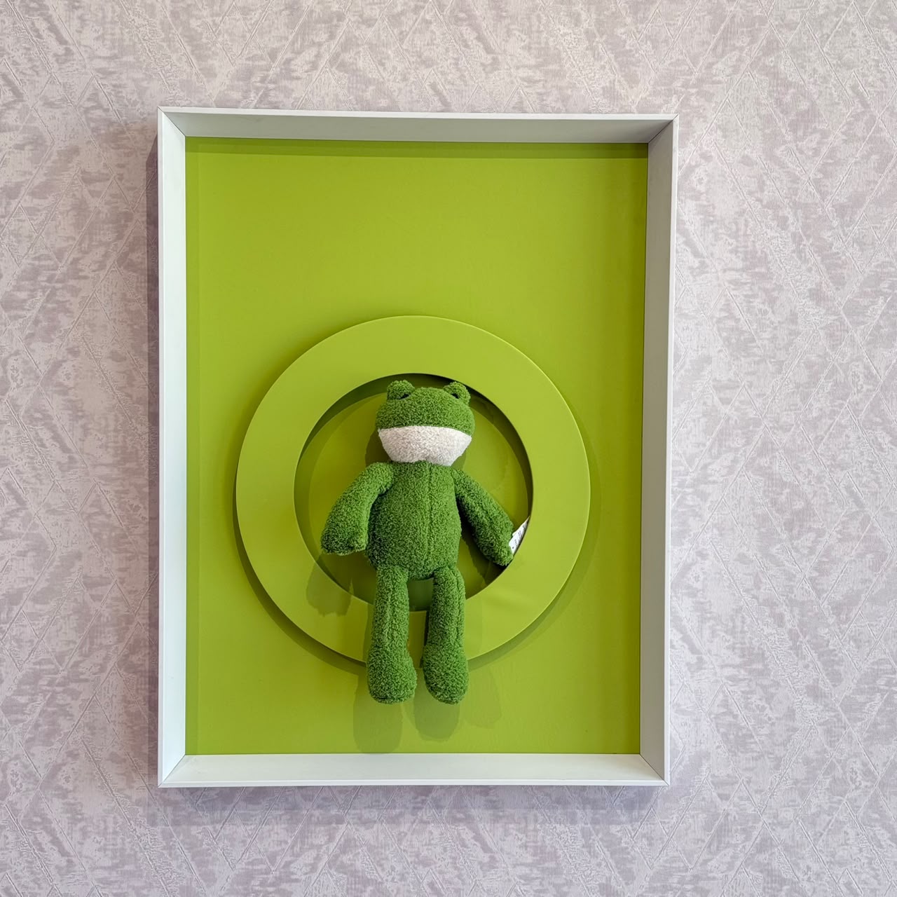 Modern Kids' Wall Art with Removable Plush Toy Holder