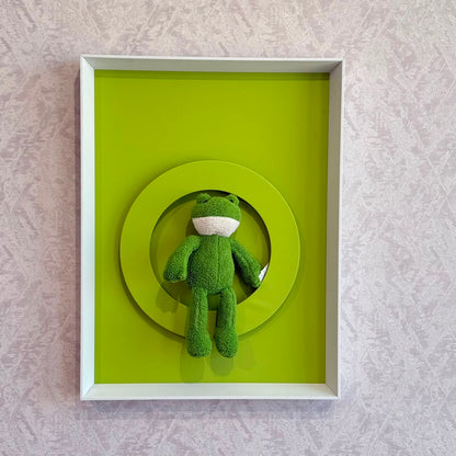 Modern Kids' Wall Art with Removable Plush Toy Holder