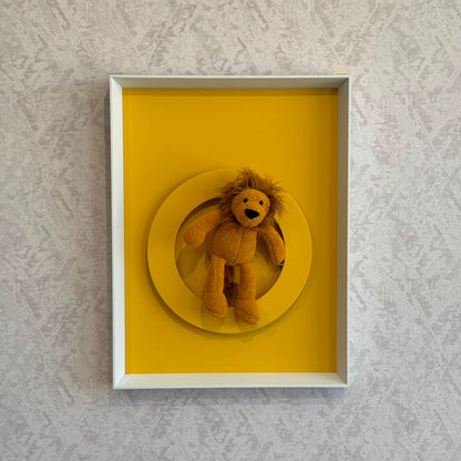 Modern Kids' Wall Art with Removable Plush Toy Holder