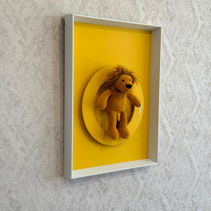 Modern Kids' Wall Art with Removable Plush Toy Holder