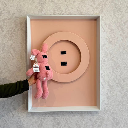 Modern Kids' Wall Art with Removable Plush Toy Holder