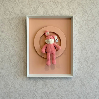 Modern Kids' Wall Art with Removable Plush Toy Holder