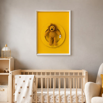 Modern Kids' Wall Art with Removable Plush Toy Holder