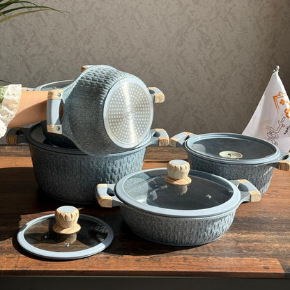 Luxury Granite Non-Stick Cookware Set - 5PCS