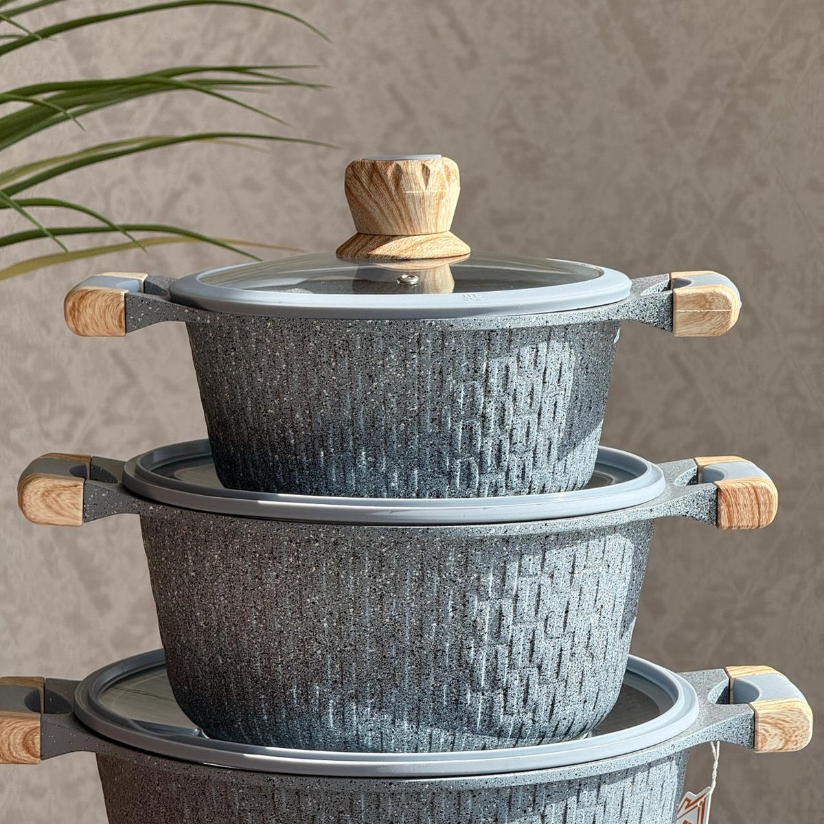 Luxury Granite Non-Stick Cookware Set - 5PCS