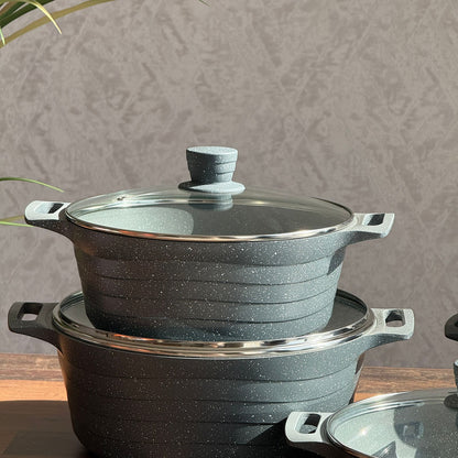 Luxury Granite Non-Stick Cookware Set - 5PCS