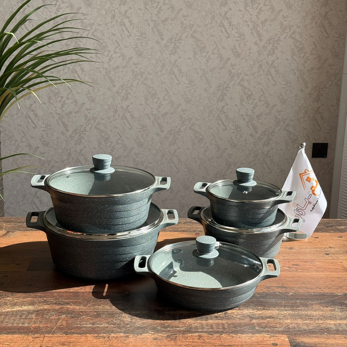 Luxury Granite Non-Stick Cookware Set - 5PCS