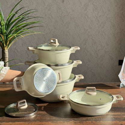 BORCINE Non-Stick Granite Cookware Set- 5PCS