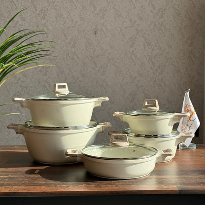 BORCINE Non-Stick Granite Cookware Set- 5PCS