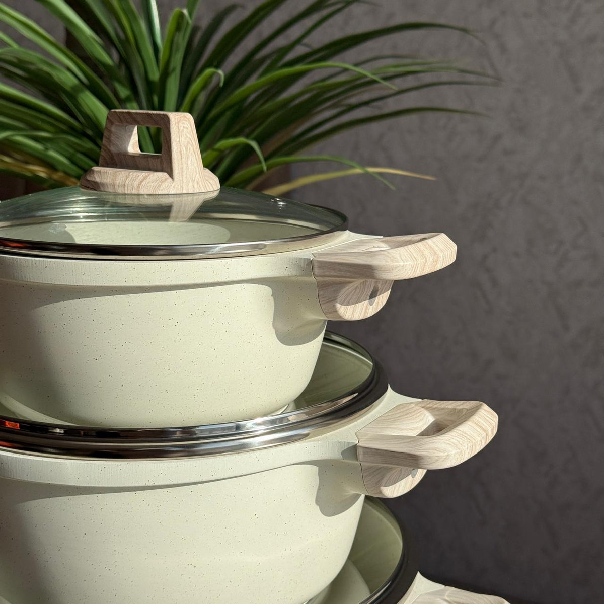 BORCINE Non-Stick Granite Cookware Set- 5PCS