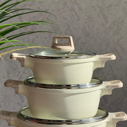 BORCINE Non-Stick Granite Cookware Set- 5PCS