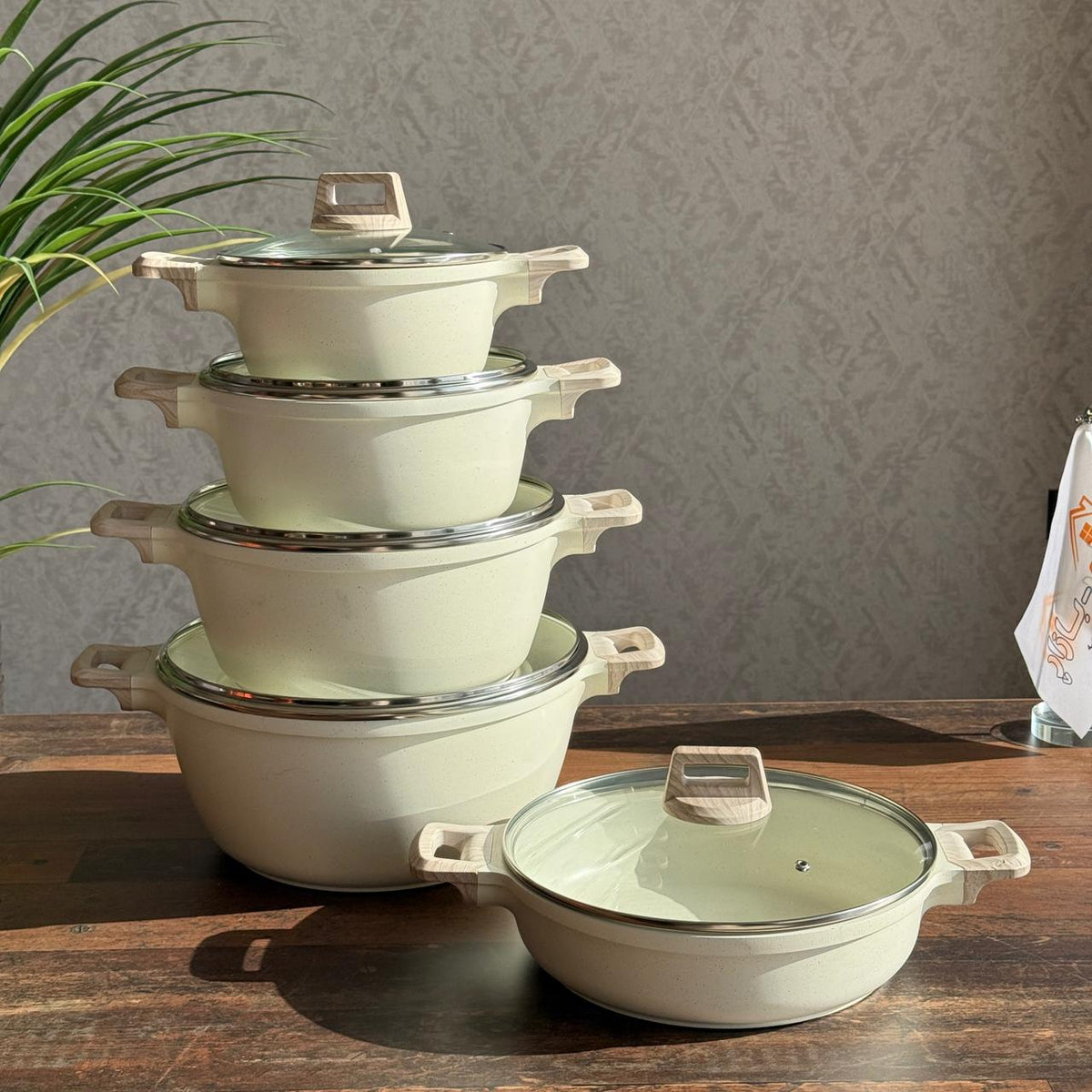 BORCINE Non-Stick Granite Cookware Set- 5PCS